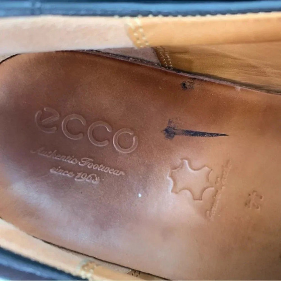 Ecco Mens lace up oxfords size 44 10-10.5 black leather comfort orthopedic